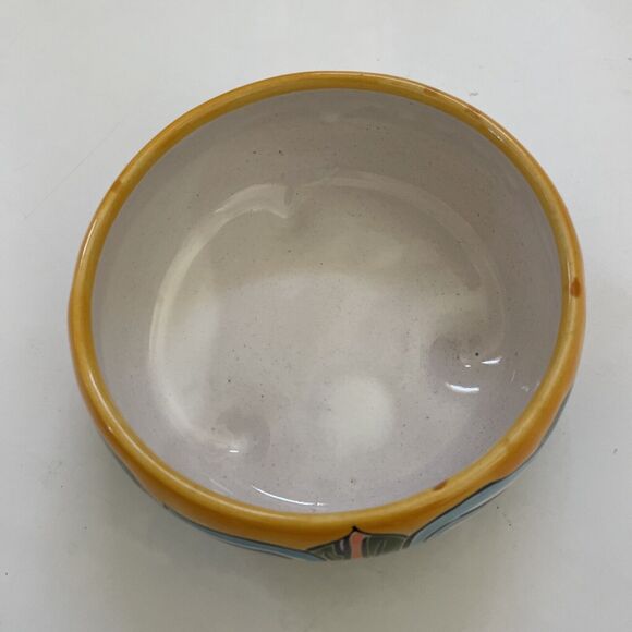 Hand Painted Trinket Box Leceagui Marca Made in Mexico Bright BEAUTIFUL - Picture 6 of 8